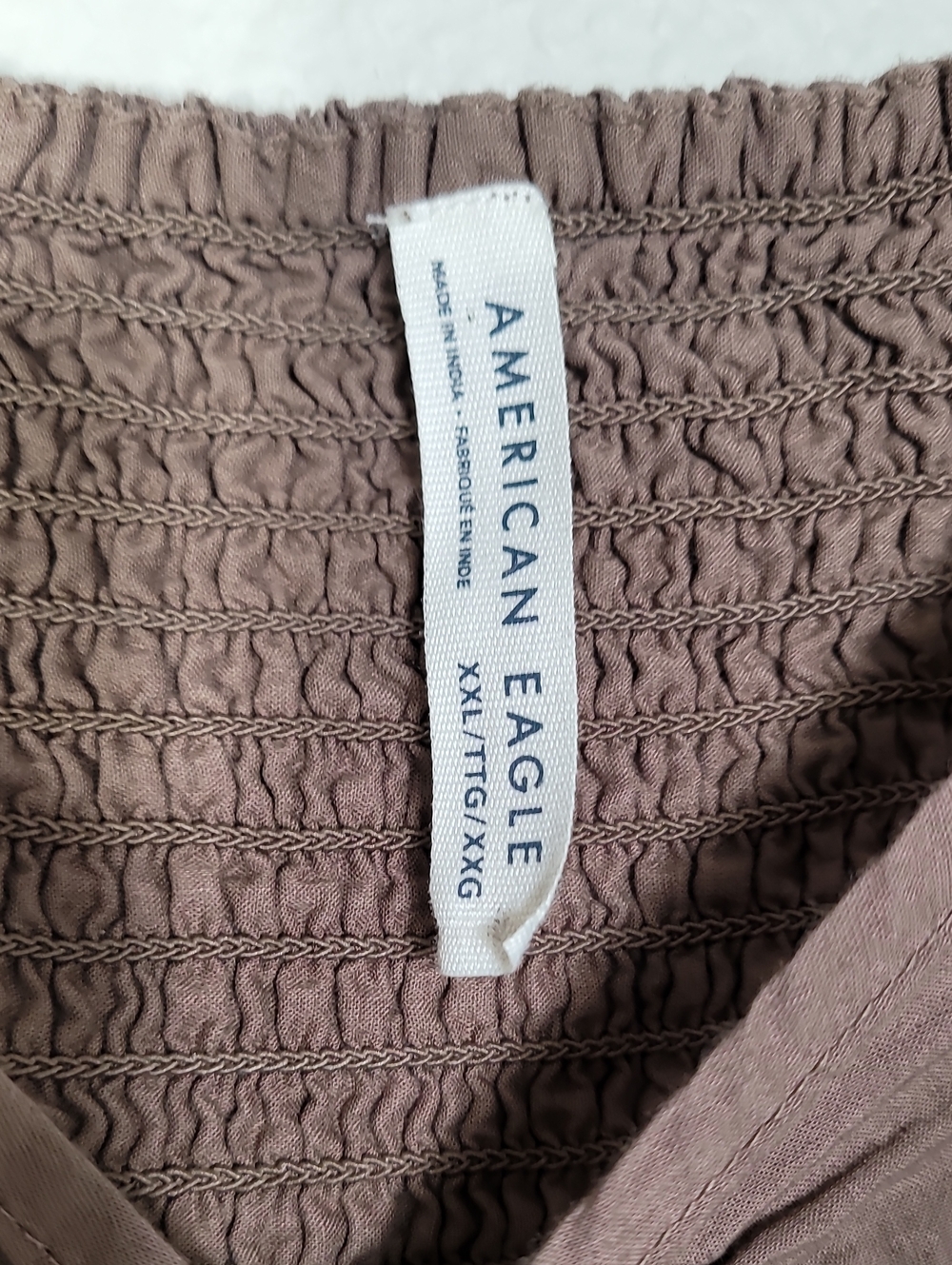 American Eagle Eyelet Babydoll Top Size XXL Brown - Picture 5 of 11